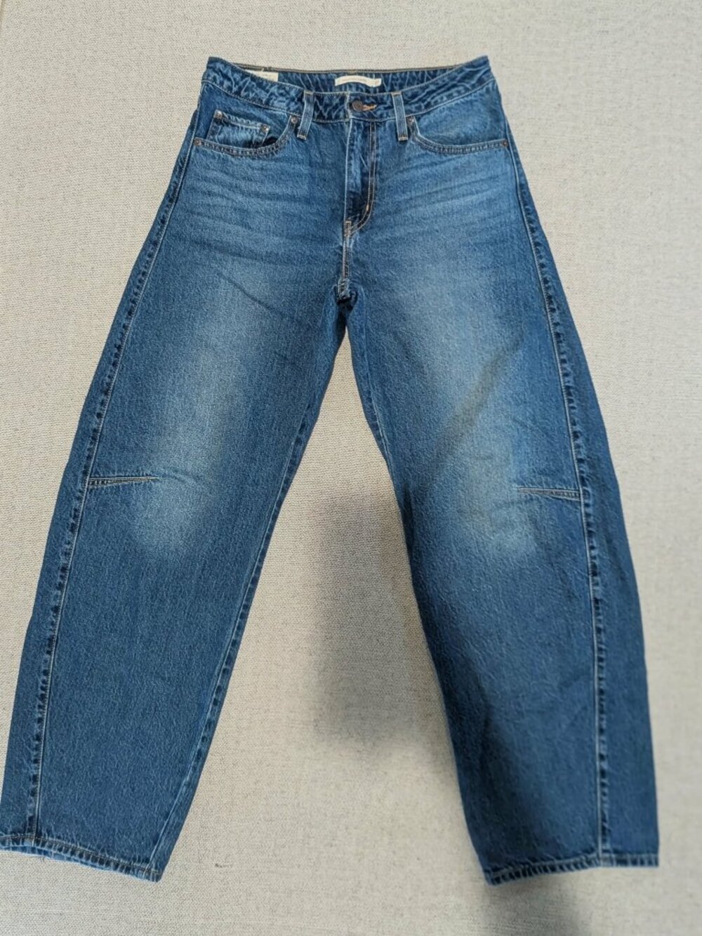 Levi’s Premium Baggy Dad Barrel Jeans Size 27 Blue Denim